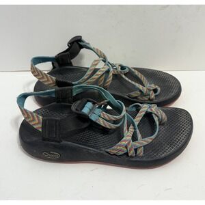 Chaco Vibram Multicolor Patterned Pull Buckle Sport Sandals Women sz 8